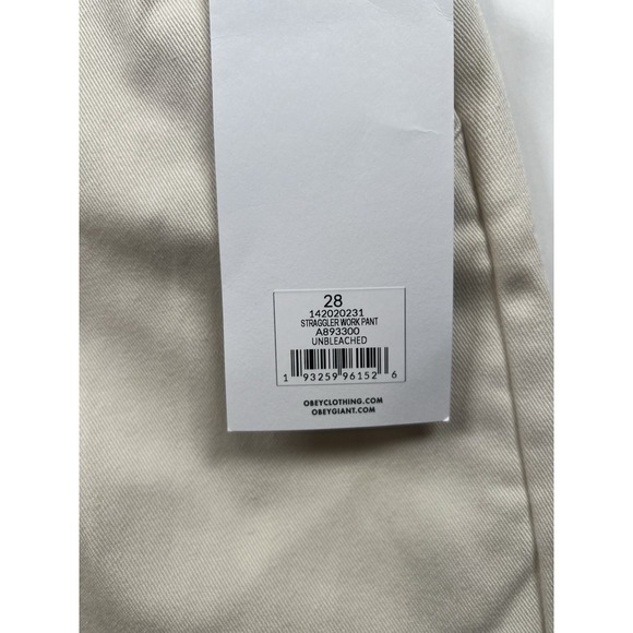 OBEY Straggler Work Pant Size 28x29‎ NEW - Picture 7 of 12
